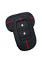 Honda Compatible Hr-V 2-Key Patterned Silicone Key Case Cover (Black Red) - 5