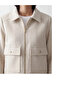 Xside Beige Shirt Collar Women's Cashmere Jacket - 2