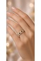 Black and White Heart Motif Pink Enamel Adjustable Steel Ring - 2