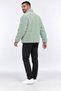 Men's Green Color Soft Welsoft Fleece Jacket with Zipper and 3 Pockets - 7