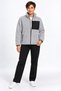 Women's Gray Color Soft Welsoft Fleece Jacket with Zipper and 3 Pockets