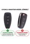 Ford Compatible Focus, Fiesta, Mondeo, Kuga, Puma, C Max, B Max, S Max, Transit Silver Edge Tpu Key Case Cover (Lilac) - 2