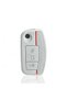 Ford Compatible Fiesta, Focus, Courier, Cmax, Mondeo, Kuga, Galaxy, Falcon, Ecosport, Tourneo Silicone Patterned Key Case (Grey White) - 5