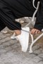 Soft Textured Adjustable Legs Barrel Jogger Bottom Asymmetric Collar Top Set - 8