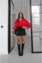 Black Veno Suede Skirt