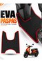 Rks Bi̇tter Compatible Eva Motorcycle Mat Scooter Foot Mat Motor-Specific Black-Red