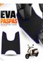 Arora Cappuci̇no Compatible Eva Motorcycle Mat Scooter Foot Mat Motor-Specific Black-Navy Blue