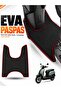 Sym Fi̇ddle 3 Compatible Eva Motorcycle Mat Scooter Foot Mat Motor-Specific Black-Claret Red