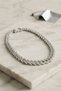 Silver color zircon stone cuban chain model men's necklace 5886