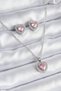 316L Steel Chain Silver Color Pink Zircon Stone Model Women's Necklace Earrings - Glst5609-459