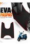 Rks Azure 50 Compatible Eva Motorcycle Mat Scooter Foot Mat Motor-Specific Black-Claret Red