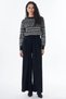 Wide Leg Knitwear Trousers Black
