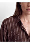 Alita City Lcw Grace Brown Striped Women's Shirt Tunic with a Difference - 3