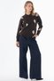Polo Collar Knitwear Sweater Dark Brown - 2