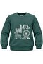 Organic London Printed Green Winter Boys' Sweatshirt - 3