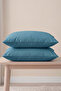 Petrol Blue 100% Cotton 2-Piece Pillowcase 50X70 cm