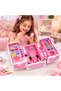 Kids Pretend Makeup Set with Portable Beauty Carry Case, Eyeshadow, Lipstick, Nail Polish, Brushes & Fashion Accessories, Dress-Up Role Play Toy, Ages 3+ - 4