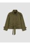 Quality Pieces from Çelebi Store: Dik Roba Collar Belted Loose Fit Women's Trench Coat - 6