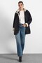 Garni Detailed Detachable Hooded Oversized Short Trench Coat Black 6935 - 4