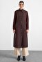Removable Hooded Jacquard Knitted Fabric Combination Sportswear Brown 6929 - 7