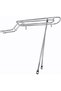 Bike Rear Rack, Bicycle Cargo Carrier with Metal Luggage Platform, Pannier Holder for Bags, Parcels & Daily Commuting, Rear Mounted Cycling Storage Carrier, Silver - 2