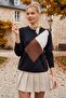 Black Crew Neck Long Sleeve Diamond Patterned Stoned Casual Knitwear Sweater 68 63 - 3