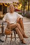 Ecru Boat Neck Long Sleeve Ribbed Horizontal Decorative Stitched Casual Oversize Knitwear Sweater 68 70 - 5