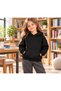 Girls' Hooded Oversized Sweatshirt with Kangaroo Pocket