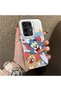 Infinix Note 50 Compatible Cute Cartoon Cat and Mouse Case, Shock-Absorbing Structure, Matte Texture
