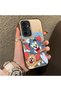 Samsung Galaxy A54 Compatible Cute Cartoon Cat and Mouse Case, Shock-Absorbing Structure, Matte Texture
