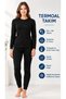 Women's Thermal Underwear Set Top and Bottom with Ribbon -30 ° C Warm Winter Underwear Set, Flexible and Comfortable Thermal Underwear, Thermal Suit for Daily and Outdoor Use in Cold Weather - 2