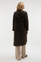 Women's Brown Hooded Belted Long Cashmere Coat - 4