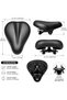 Wide Comfort Bike Seat, Padded Bicycle Saddle with Dual Spring Suspension, Shock Absorbing Replacement Seat for Electric Bike, E-Bike, Electric Scooter & Bicycle, Black, 25 × 21 × 9.5 cm - 2