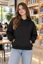 Girls' Hooded Oversized Sweatshirt with Kangaroo Pocket
