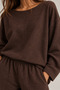 Boat Neck Off-Shoulder Long Sleeve Blouse |   Mkw1711501-1 - 4