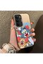 Realme C75 4g Compatible Cute Cartoon Cat and Mouse Case, Shock-Absorbing Structure, Matte Texture