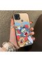 Oppo A15/A15S Compatible Cute Cartoon Cat and Mouse Case, Shock-Absorbing Structure, Matte Texture