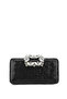 Women's Faux Leather Black Evening Dress Bag