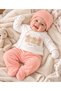 Winter Baby Girl 5-Piece Hospital Discharge Set – Salmon Ecru