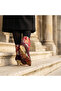Valley Ethnic Pattern Gold Galvanized Feta Heeled Boots - 8
