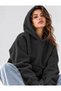 Unisex Basic Black Sweatshirt Hoodie - 4
