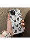 Stylish Black Bow Full Print Case Compatible with iPhone 14 Plus/15 Plus, Non-Slip Edge, Anti-Fingerprint