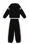 Girl's 8-14 Years Old Striped Detailed Double Tracksuit Set Black - 5