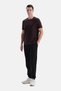 Brown Basic Crew Neck T-Shirt with Shoulder Stitching Detail - 4