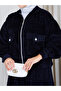 Women's Tesettür Velvet Skirt Suit with Pockets - 7