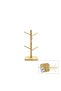 Bamboo Wooden Cup and Cup Hanger 35X60 cm - 5