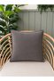 Pearl Velvet Textured Smoked Gray Cushion Cover - 2
