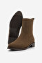 Women's Zippered Daily Boots Longa Light Brown Suede - 7