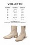 Women's Pointed Toe Thick Heeled Zippered Diviná Beige Elegant Boots - 7