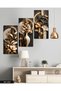 Gold Detailed Patterns and Flowers 3-Piece Mdf Table - 2